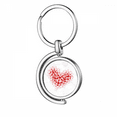 thumbnail image 1 of Red Atoc Structure Physical Illustration Rotating Keychain Metal Keyring Holder, 1 of 2