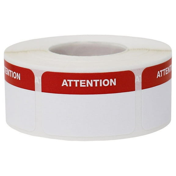 Red Attention Medical Alert Healthcare Labels | 1 x 1.5 Rectangle - 500 Pack
