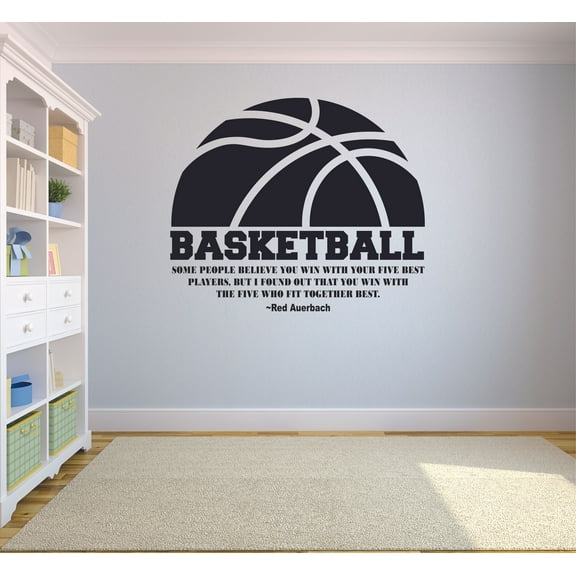 Red Auerbach Quotes Basketball Sport Game Motivation Inspiration Quote Wall Decal Vinyl Art Sticker Design for Boys/Girls Room Home Court Bedroom Decor Wall Art Mural Decoration Size (20x40 inch)
