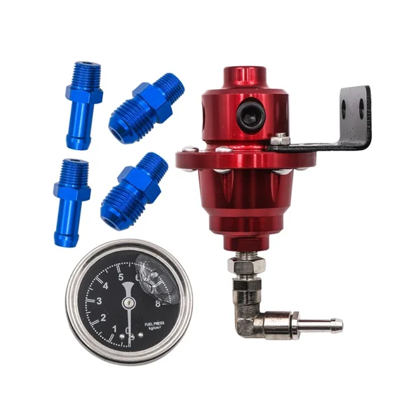 Red-Automatic Pressure Regulator, Adjustable, Aluminum, With Gauge, Spare Parts