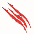 thumbnail image 1 of Red Automotive Claw Stickers Car Decoration 2PCS Reflective Ghost Mark Decals for Vehicle Hood Headlight, 1 of 4