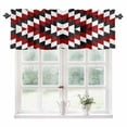 thumbnail image 1 of Red Aztec Kitchen Valances for Windows 60x18 Inch Kitchen Curtains Valances Rod Pocket Black White Southwest Vintage Abstract Geometric Bathroom Window Valances for Window Treatment Decor, 1 of 6