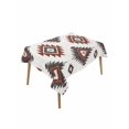 thumbnail image 1 of Red Aztec Table Cloth, Southwest Boho Abstract Geometric Aesthetic Waterproof Tablecloth for Rectangle Tables, Reusable Washable Fabric Table Cover for Restaurant Kitchen Dining Tables 60"x102", 1 of 6