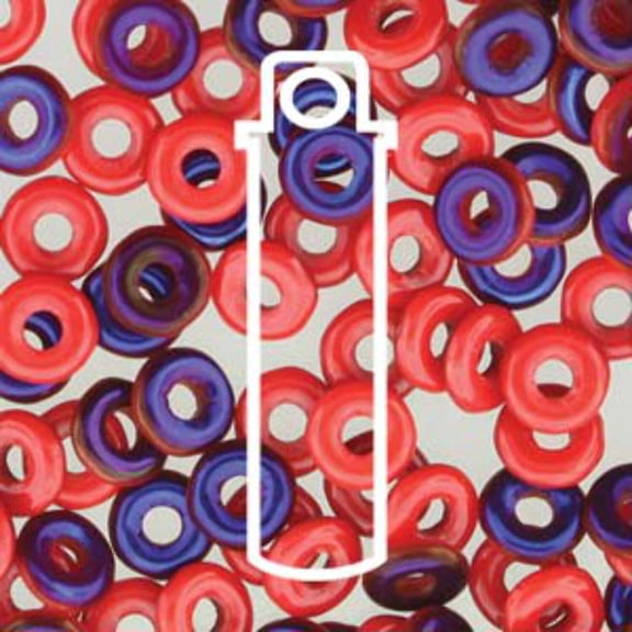 Red Azuro Czech O-Beads OB2493200-22201-TB