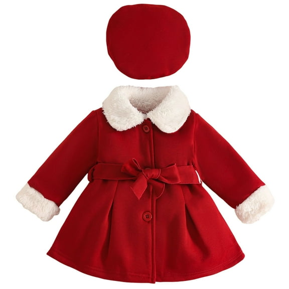 Red Baby Sets for Kids Girl Boy Sleeve Crewneck Fleece Lined Sherpa Velvet Match Formal Prom Party Gowns Evening Holiday Christmas Casual Tops Tshirts Jackets Outerwear Sets Kid 12 Months