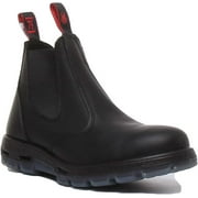 Red Back Ubbk Bobcat Mens Leather Chelsea Ankle Boot In Black Size 13