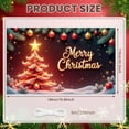 thumbnail image 1 of Red Background Christmas Banner Gold Decorations Merry Christmas Banner Lighted Star Snowflake Pattern Holiday Banner for Christmas Party Indoor Decoration Photo Background, 1 of 9