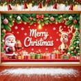 thumbnail image 1 of Red Background Christmas Banner Snowflake Pattern Xmas Display Golden Bell Gift Boxes Holiday Backdrop for Christmas Party Indoor Celebration Family Gathering, 1 of 9