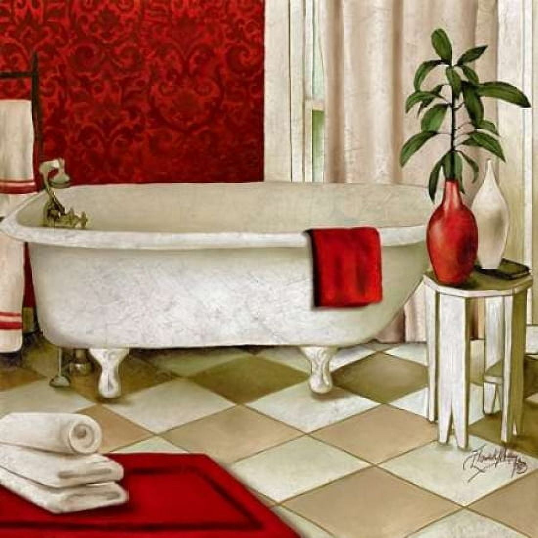 Red Bain I Canvas Art - Elizabeth Medley (24 x 24)