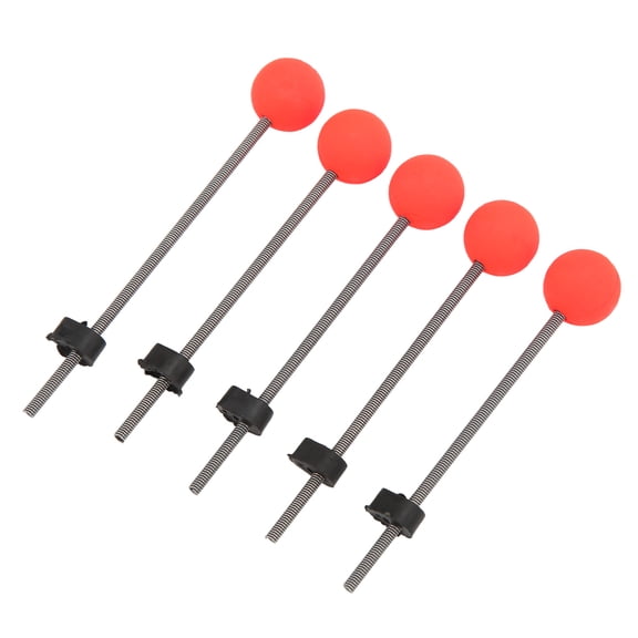 Red Ball Fishing Rod Tip, 5 Pack, High Strength Steel EVA Grip, Ideal For Winter Fishing