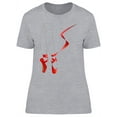 thumbnail image 1 of Red Ballerina Shoes T-Shirt Women -Image by Shutterstock, Female Medium, 1 of 2