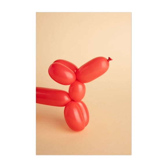 Red Balloon Dog - Photography Unframed Wall Art Print 4 x 6 inches