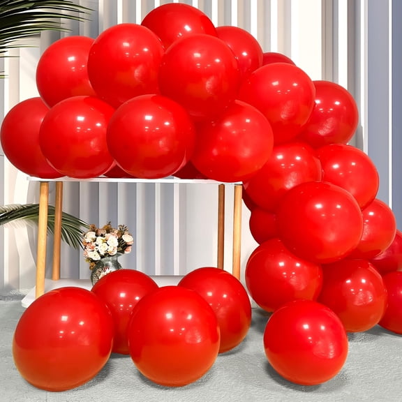 Red Balloon Garland Arch Kit, Latex Party Decoration Balloons for Birthday, Wedding, Anniversary and Event Decor