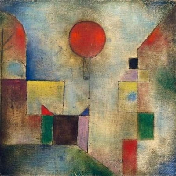 Red Balloon Poster Print by Paul Klee - 12 x 12 - Small