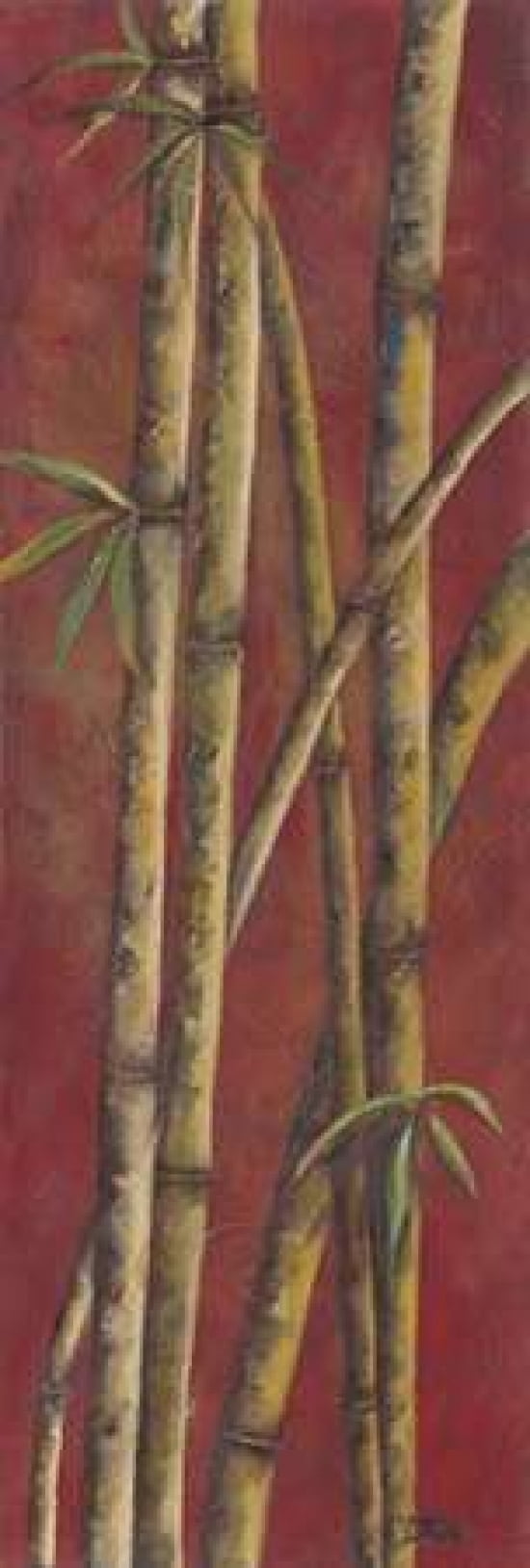 Red Bamboo I Canvas Art - Patricia Pinto (8 x 24)