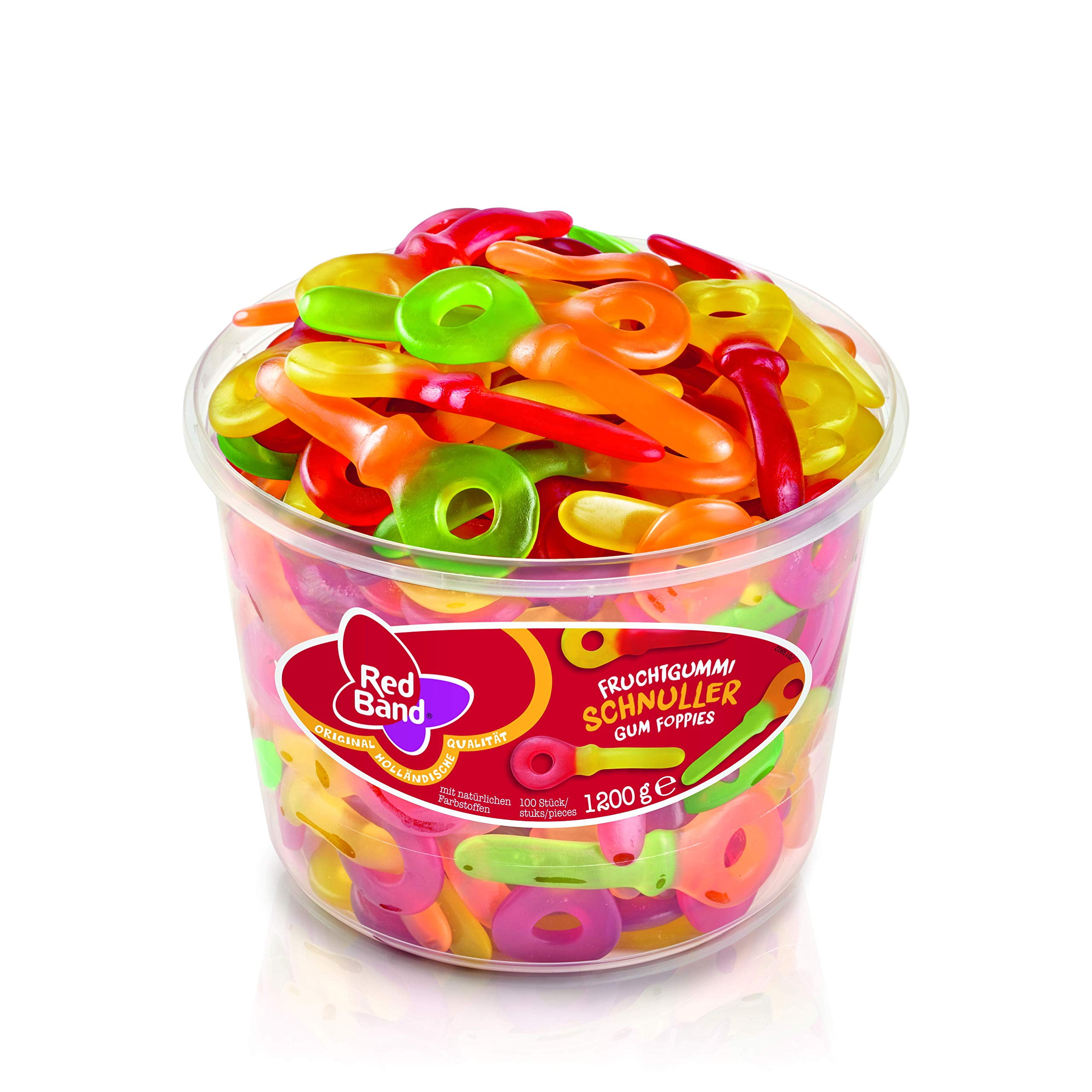 Red Band Fruchtgummi Schnuller Tasty Gummies In A Tub Sweet Fruity