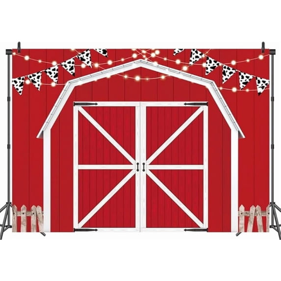 Red Barn Door Pretty Backdrop Wooden Barn Door Farmhouse Photography Rustic Farm Backdrop Country Scene Farm Party Decoration Photo Props for Party