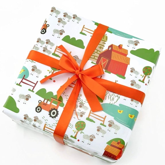 Red Barn Gift Wrap
