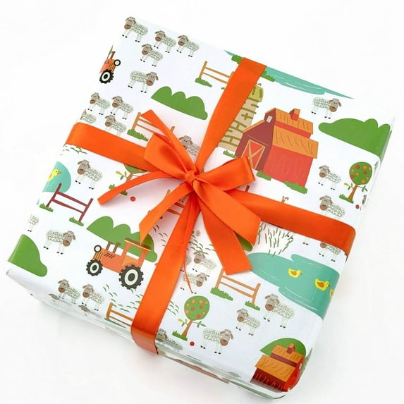 Red Barn Gift Wrap