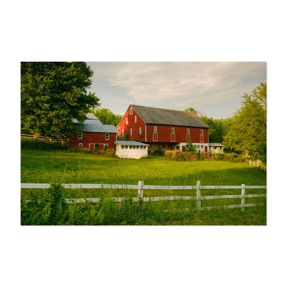 Red Barn, Glen Rock - Glen Rock Pennsylvania Photography Unframed Wall Art Print 20 x 30 inches