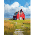 thumbnail image 1 of Red Barn Landscape Canvas Print Wall Art for Living Room Bedroom Office Farmhouse Rustic Decor, 1 of 8