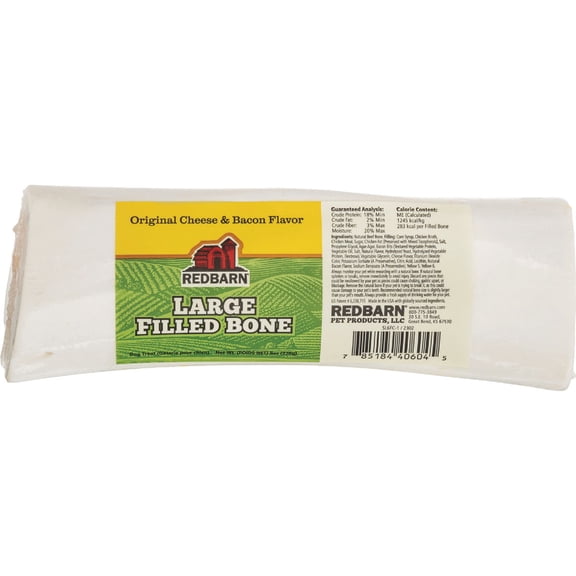 Red Barn Redbarn Cheese Bacon Flavor Filled Beef Chew Bone - Pack of 8