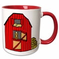 thumbnail image 1 of 3drose, Red Barn Scene, 11oz Two-tone Red Mug, 1 of 6