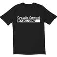 thumbnail image 1 of Red Barn Unisex Black Half Sleeves Cotton Comment Loading Funny T Shirt, 1 of 2