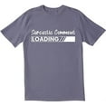 thumbnail image 1 of Red Barn Unisex Charcoal Half Sleeves Cotton Comment Loading Funny T Shirt, 1 of 2