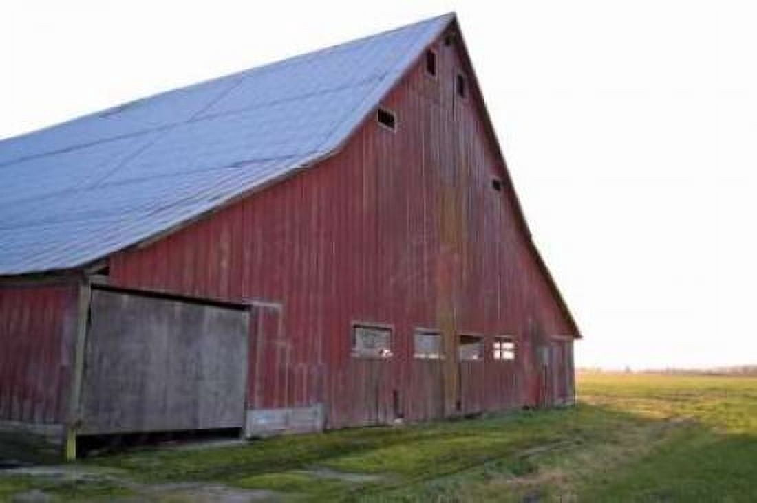 Red Barn at Sunset Canvas Art - Dana Styber (24 x 36)
