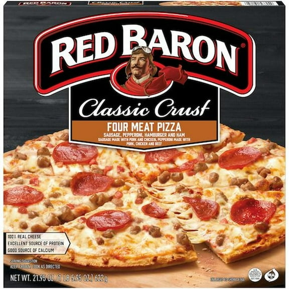 Red Baron Classic Crust 4 Meat Pizza, 21.95 Ounce -- 16 per case