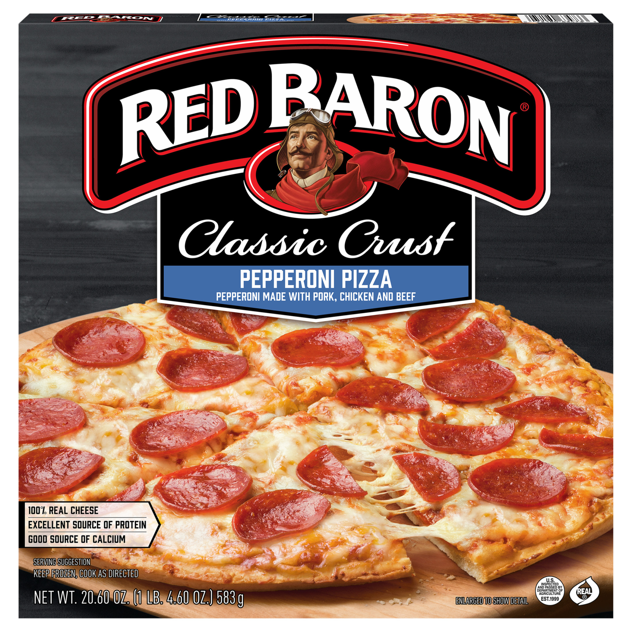 Red Baron Frozen Pizza Classic Crust Pepperoni, 20.61 oz - image 1 of 14