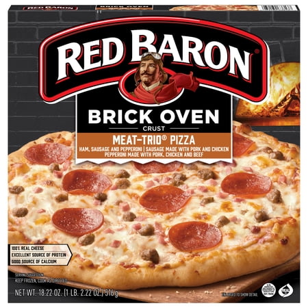 Red Baron Meat Trio Brick Oven Frozen Pizza, 18.22 oz