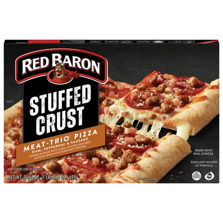 Red Baron Meat Trio Stuffed Crust Frozen Pizza, 24.66 oz