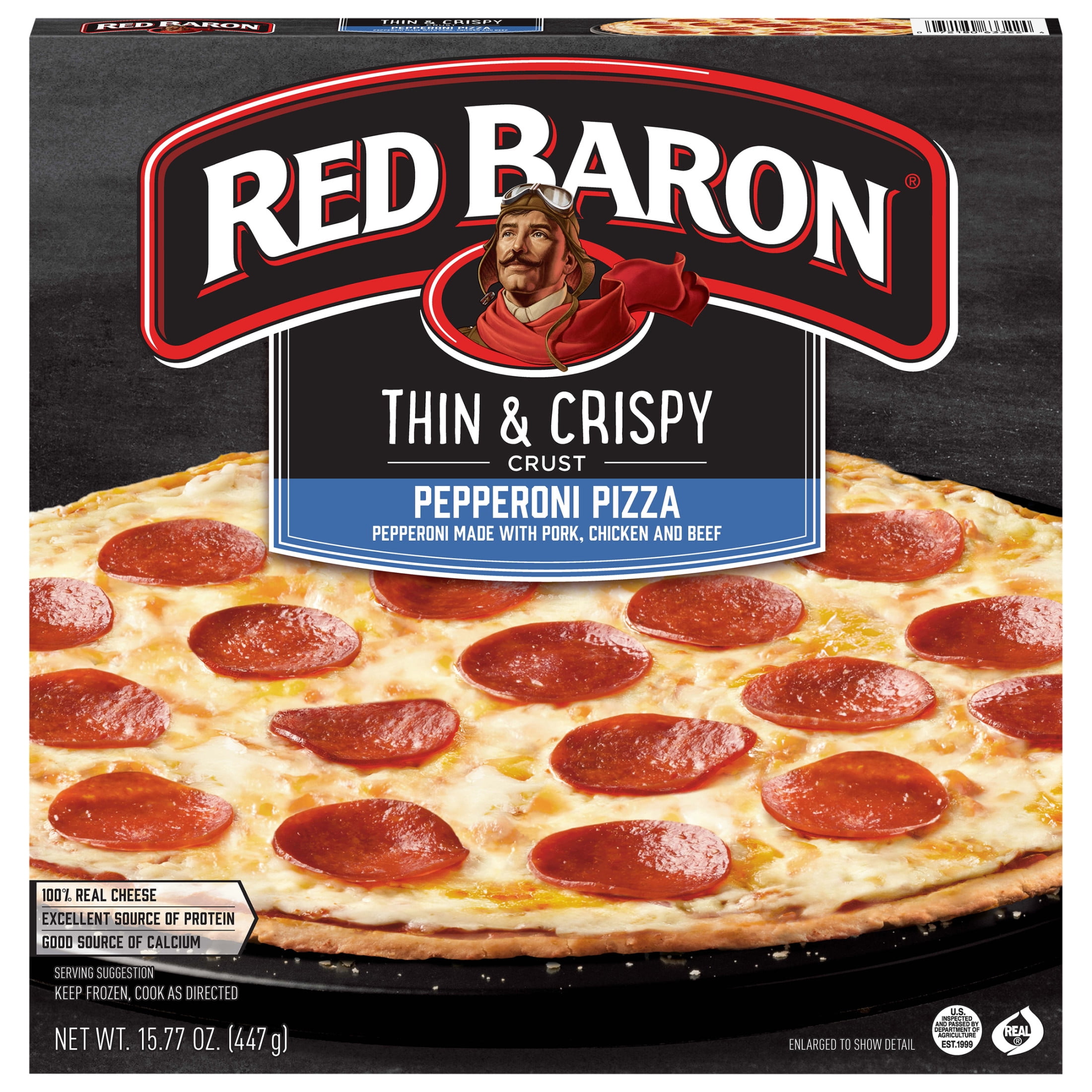 Red Baron Thin Crispy Pepperoni Pizza 15.78 oz with Real Cheese