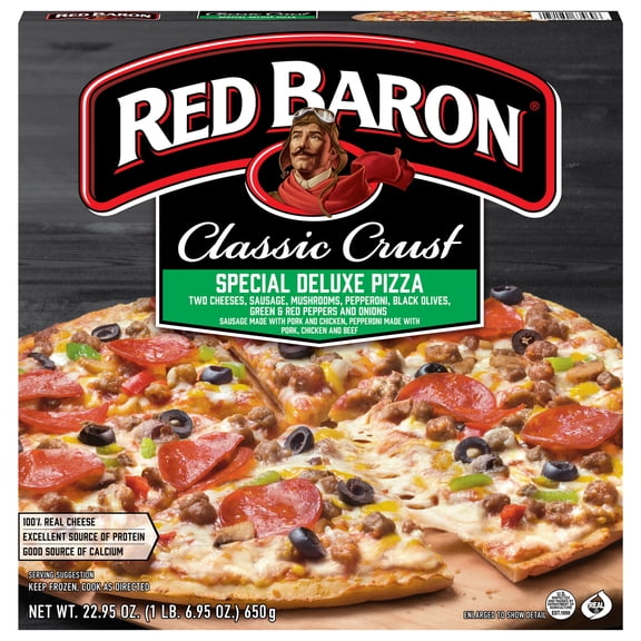 Red Baron Special Deluxe Classic Crust Frozen Pizza, 22.94 oz