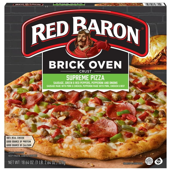 Red Baron Supreme Brick Oven Crust Frozen Pizza, 18.64 oz