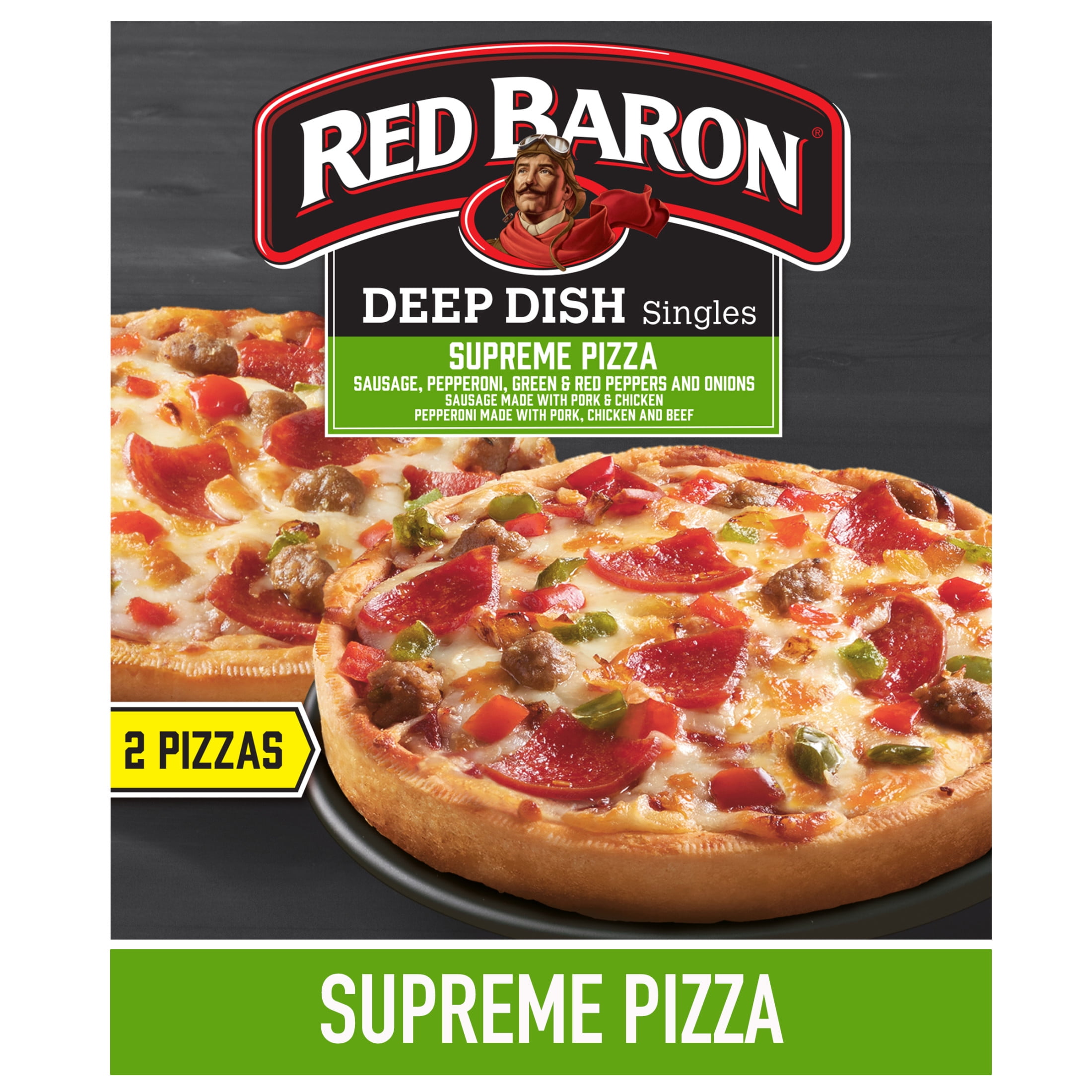Red Baron Supreme Deep Dish Personal Frozen Pizza 11.5 oz 2 Pack