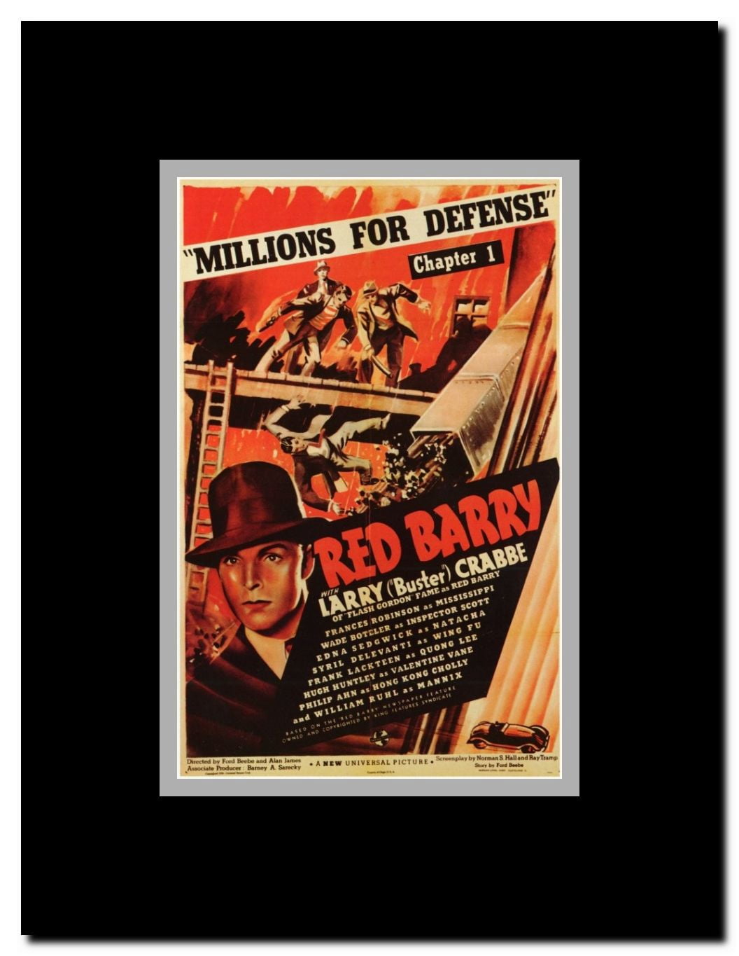 Red Barry Framed Movie Poster