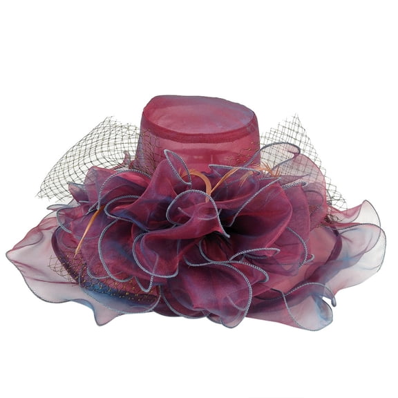 Red Baseball Caps Women's Church Fascinator Cap Tea Party Wedding Hat