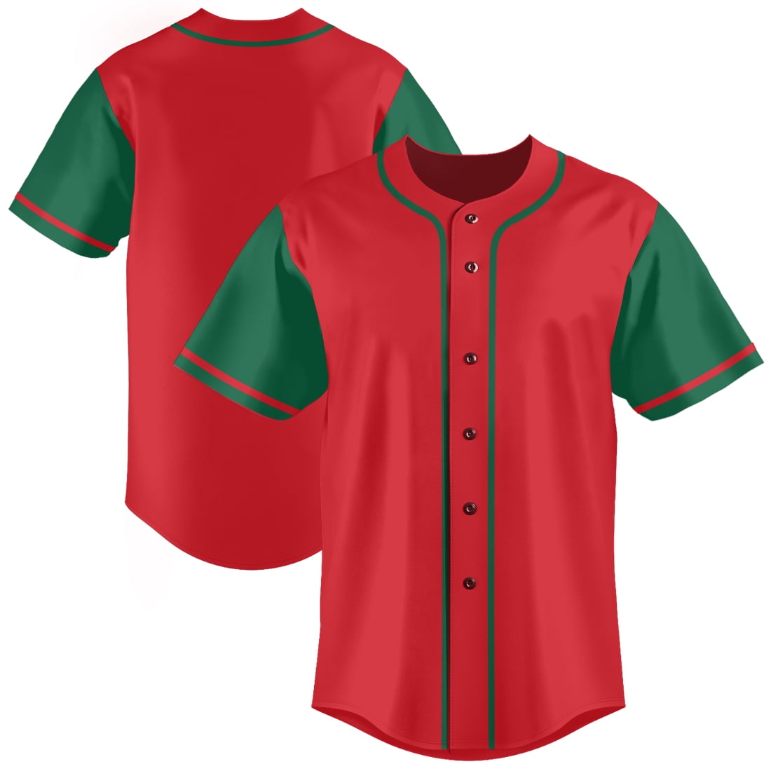 Red Baseball Jersey for Men Blank Baseball Jersey Button Down Shirts