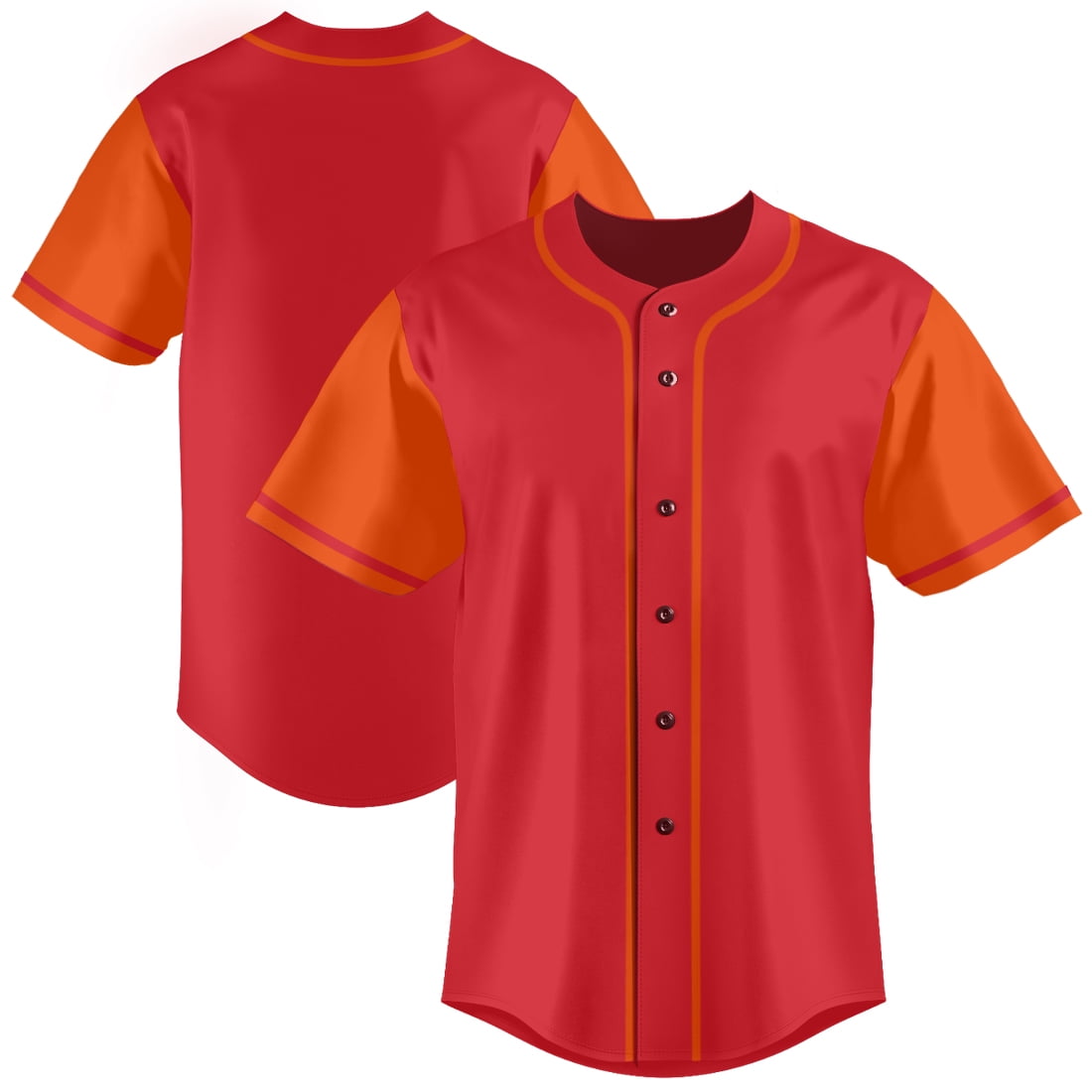 Red Baseball Jersey for Men Blank Baseball Jersey Button Down Shirts Walmart