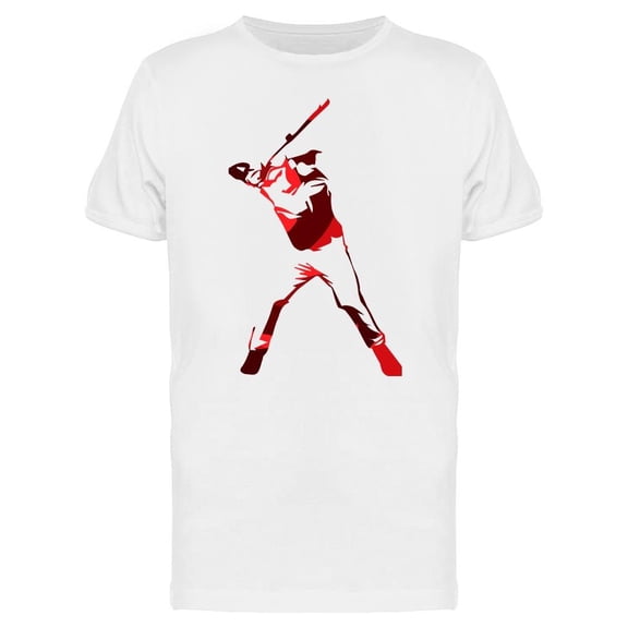 Red Baseball Player T-Shirt Men -Image by Shutterstock, Male 3X-Large