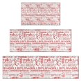 thumbnail image 1 of Red Baseball Terms Pattern Kitchen Rugs Sets Of 3,Kitchen Runner Rugs Non Skid Washable,Decorative Kitchen Floor Mats for Kitchen,Sink,Laundry,17"x30"+ 17"x47" + 17"x59", 1 of 6
