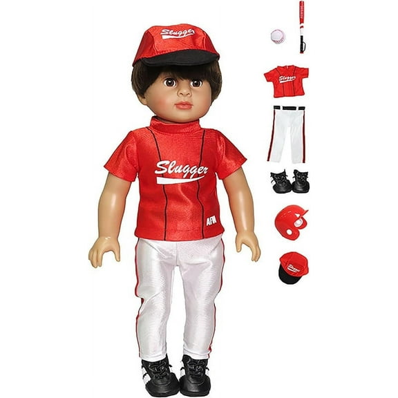 Red Baseball Uniform 7pc for 18-Inch Dolls