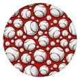 thumbnail image 1 of Red Baseballs Pattern Round Fitted Tablecloth with Elastic Edge,Dining Table Cover Waterproof,Outdoor Round Tablecloth for Camping,Dining,Indoor and Outdoor, 1 of 7