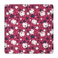 thumbnail image 1 of Red Baseballs and Stars Pattern Square Fitted Tablecloth with Elastic Edge,Square Table Cover,Washable Elastic Table Cover for Home Kitchen Party Decor 34"x34", 1 of 6