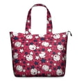 thumbnail image 1 of Red Baseballs and Stars Pattern Travel Tote Bags for Women Carry On,Large Weekender Bags for Women Travel,Multi Functional Duffle Bag for Work,Shopping,Sports, 1 of 5