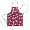 thumbnail image 1 of Red Baseballs and Stars Pattern Kids Aprons for Girls and Boys,Adjustable Neck Strap Toddler Aprons for Kids Cooking Baking, 1 of 7
