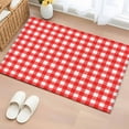 thumbnail image 1 of Red Bathroom Rug Washable 2x3 Entryway Rug Non Slip Country French Rustic Buffalo Plaid Modern Art Front Door Mat Low Pile Indoor Doormat Throw Floor Carpet for Kitchen Bedroom Entrance, 1 of 8